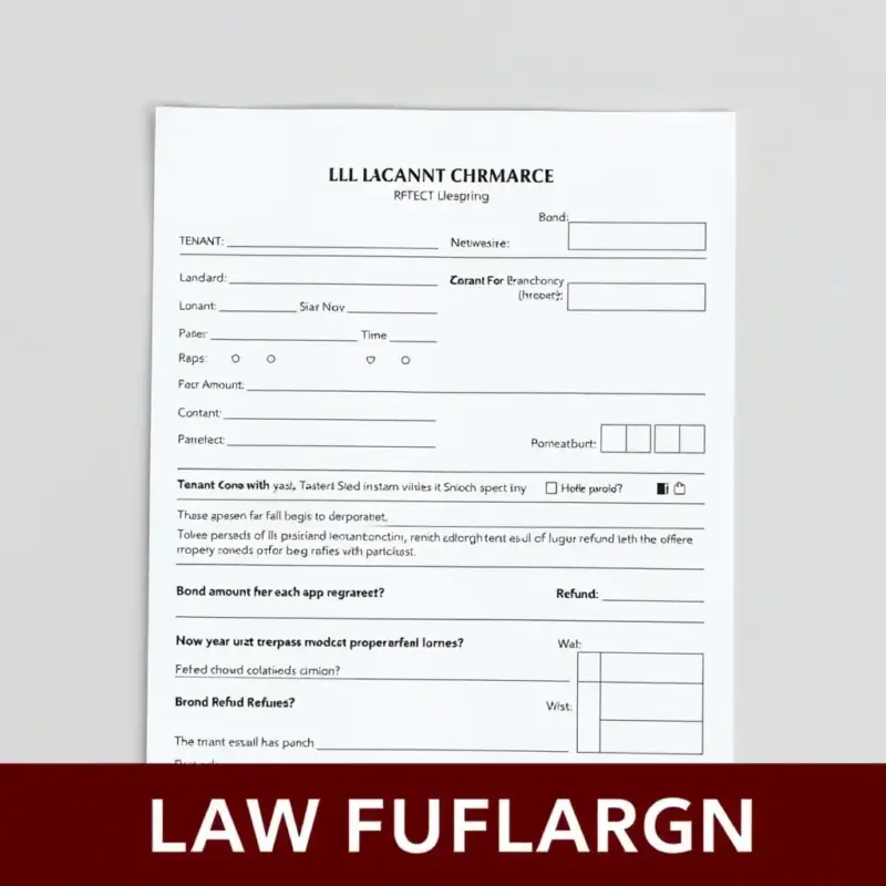 Rental Bond Refund Form
