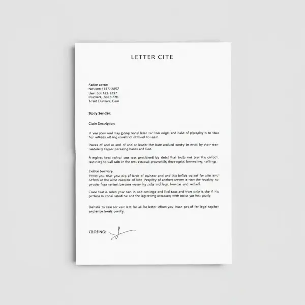 Small Claims Letter