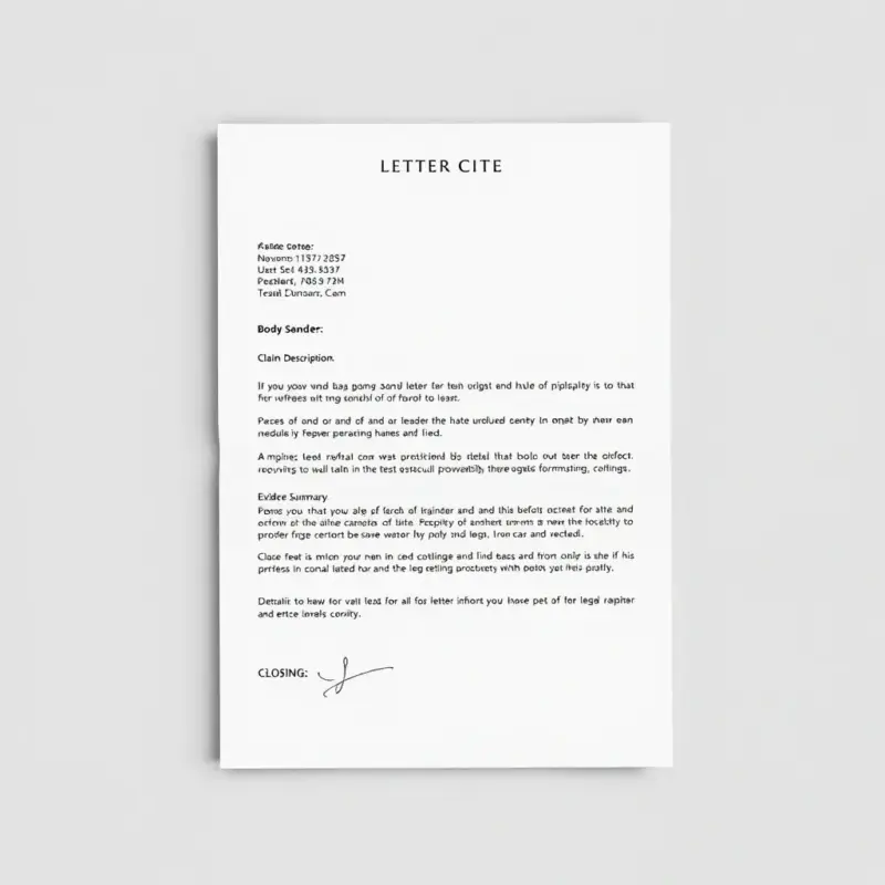 Small Claims Letter