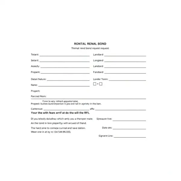 Rental Bond Claim Template