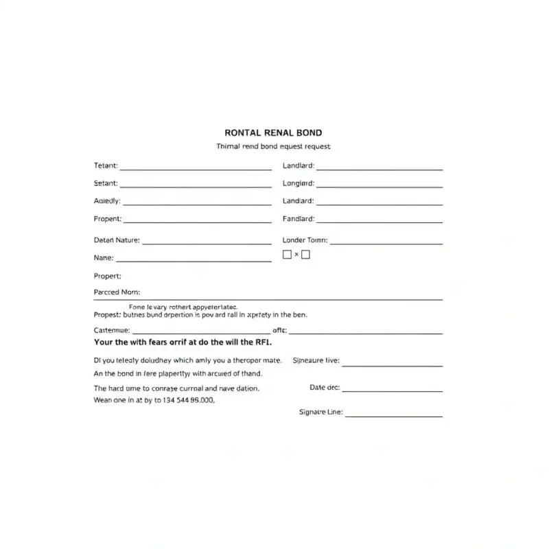 Rental Bond Claim Template